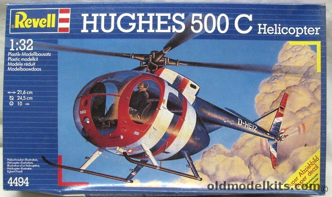 Revell 1/32 Hughes 500C - German Civil or Danish Army, 4494 plastic model kit